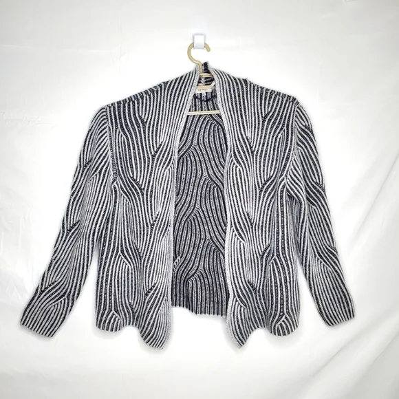 Bartolini Cashmere Wool Blend Cardigan Size L Made in Italy Open Front Sweater - Picture 1 of 12